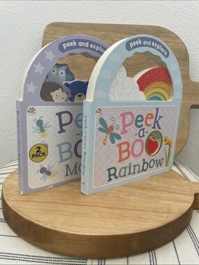 SALE! 50% Off Peek-a-Boo Rainbow & Moon Books - Set of 2
